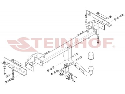 Фаркоп для Subaru Forester 2008-2013 условно-съемное крепление шара №S-364