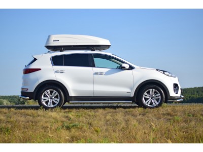 Защита порогов вогнутые d=63 мм (НПС) для Kia Sportage 2016-2022