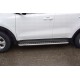 Защита порогов с алюм. площадкой d=51 мм (НПС) для Kia Sportage 2016-2022
