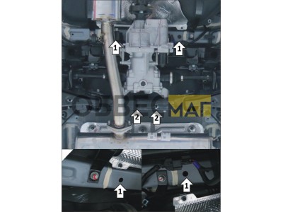 Усиленная защита заднего дифференциала (2 мм, сталь) для Kia Sportage 2016-2018, 2018-2022, Hyundai Tucson 2015-2018, 2018-2020