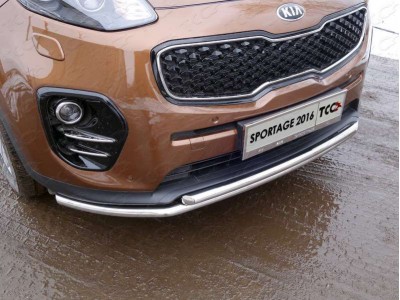 Защита передняя двойная 42-42 мм для Kia Sportage № KIASPORT16-27