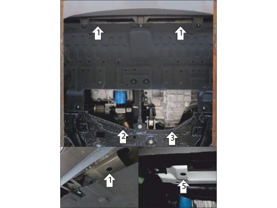 Усиленная защита картера двигателя и КПП (2 мм, сталь) для Jetour X90 Plus 2023-н.в.