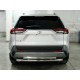 Защита заднего бампера радиусная двойная d-60+53 для Toyota RAV-4 2019 – н.в.