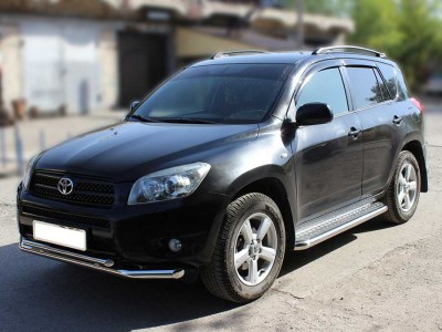Пороги с листом d-60 Технотек для Toyota RAV-4 2006-2009