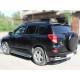 Защита заднего бампера "уголки" d-60+43 для Toyota RAV-4 2006-2009