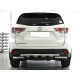 Защита заднего бампера d-60 с накладками для Toyota Highlander 2017-2019