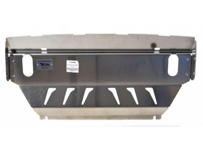 Защита радиатора АБС-Дизайн алюминий 4 мм для Mitsubishi Pajero 4 № 14.09ABC