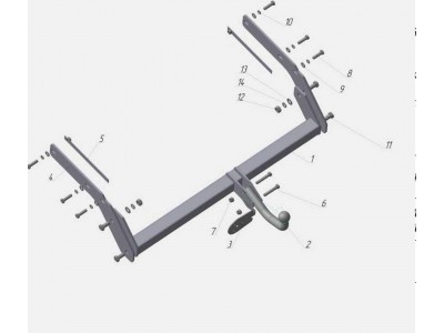 ТСУ Фаркоп Avtos на Great Wall Deer G3 Pickup № GW 01