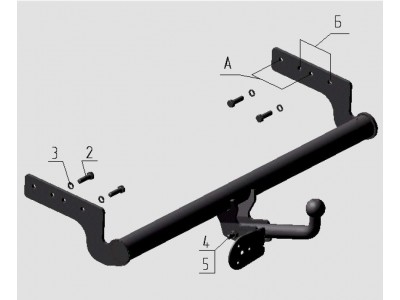 ТСУ Фаркоп Avtos на Hyundai Accent № HY 01