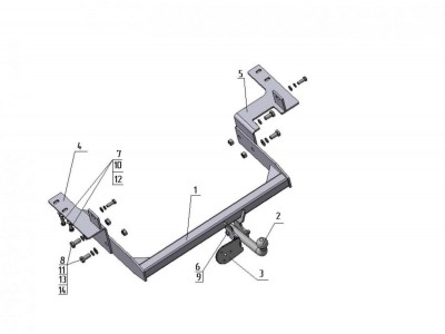 ТСУ Фаркоп Avtos на Hyundai H-1 Starex № HY 26