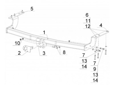 ТСУ Фаркоп Avtos на Toyota Highlander № TY 32