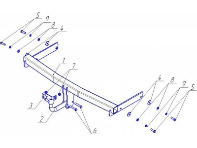 ТСУ Фаркоп Avtos на Volkswagen Passat № VW 24