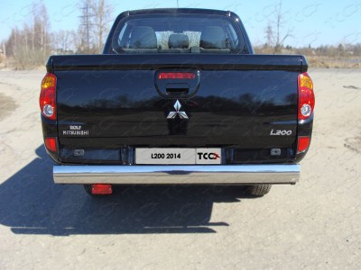 Защита заднего бампера центральная 120х60 мм для Mitsubishi L200 № MITL20014-10