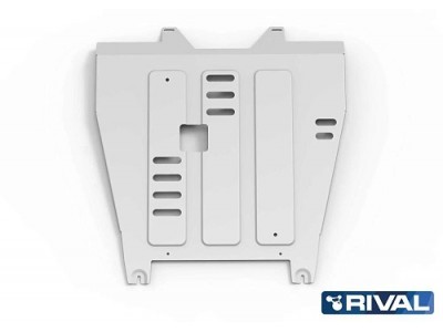 Защита картера+КПП+ комплект крепежа Rival, алюминий для Changan CS-95 2022-н.в.; 2,0; АКПП; AWD №333.8914.1