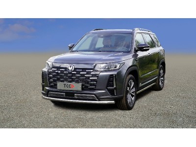 Защита передняя нижняя 60,3 мм (кронштейны из AISI 304) для Changan CS95 2.0L 4WD 2024-н.в. №CHANCS95NEW24-03