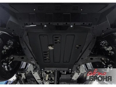 Защита картера+КПП+ комплект крепежа Автоброня, Сталь, для Changan CS-95 2022-н.в.; 2,0; АКПП; AWD