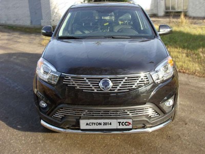 Защита переднего бампера 60 мм для SsangYong Actyon № SSANACT14-01