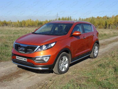 Защита переднего бампера 60 мм для Kia Sportage № KIASPORT10-01
