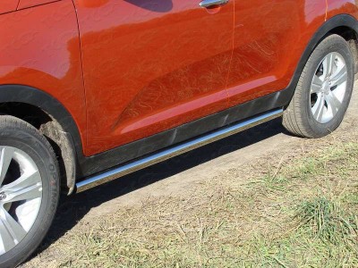 Пороги труба 60 мм для Kia Sportage № KIASPORT10-02