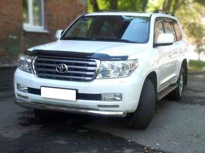 Защита переднего бампера 76 мм для Toyota Land Cruiser 200 2007-2011