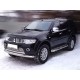 Пороги с площадкой алюминиевый лист 60 мм Технотек для Mitsubishi Pajero Sport 2008-2013