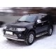 Пороги с площадкой алюминиевый лист 76 мм Технотек для Mitsubishi Pajero Sport 2013-2016