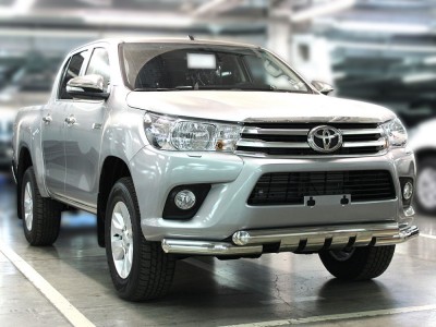 Защита переднего бампера Shark 76 мм для Toyota Hilux 2015-2021