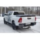 Фаркоп с нержавеющей накладкой для Toyota Hilux 2015-н.в. съемное крепление шара под американский квадрат