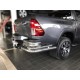 Защита заднего бампера "уголки" d-76+43 для Toyota Hilux 2015-2021