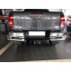 Защита заднего бампера "уголки" d-76+43 для Toyota Hilux 2015-2021