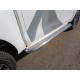 Пороги с площадкой нержавеющий лист 60 мм ТСС для Toyota Hilux 2015-2021