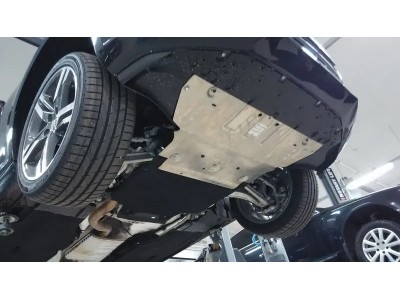 Защита картера двигателя (4 мм, алюминий) для Audi A4 2015-2024 (V = 1.8; 2.0 TFSI AT), Audi A5 2017-2024 (V = 2.0 TFSI)