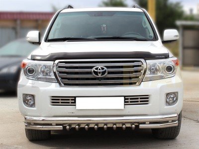 Защита передняя двойная 76-60 мм с защитой картера для Toyota Land Cruiser 200 № LCN2013 3
