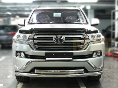 Защита передняя двойная 76-76х43 мм для Toyota Land Cruiser 200 Executive № LCN2016_4.3EX
