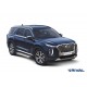 Порог-площадка "Silver" F193AL + комплект крепежа для Hyundai Palisade 2020-н.в., Kia Telluride 2019-н.в.