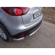 Защита заднего бампера овальная короткая 75х42 мм ТСС для Mazda CX-5 2015-2021